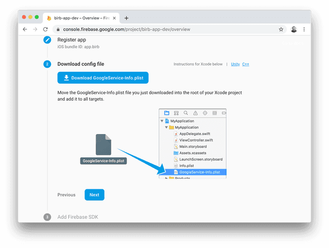 download iOS config file