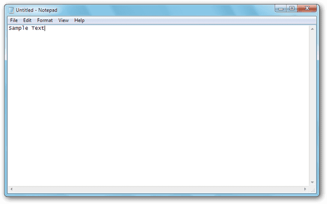 Notepad screenshot