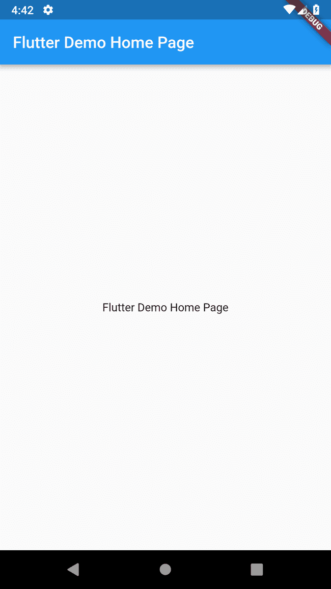 Screenshot of default Material Design
