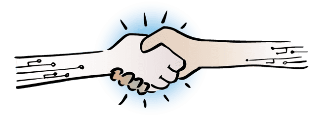 two hands doing a handshake